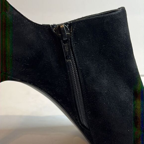 Paloma Black Suede Heel Booties Size 8 - Picture 9 of 13